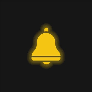 Zil sarısı parlak neon simgesi