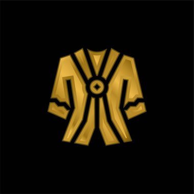 Batik altın kaplama metalik simge veya logo vektörü