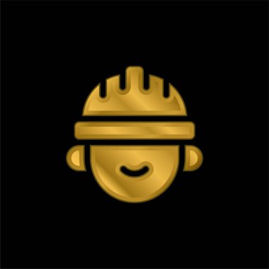 Mimari altın kaplama metalik simge veya logo vektörü