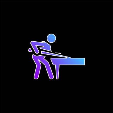 Bilardo mavi gradyan vektör simgesi