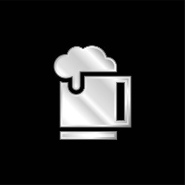 Bira gümüş kaplama metalik simge