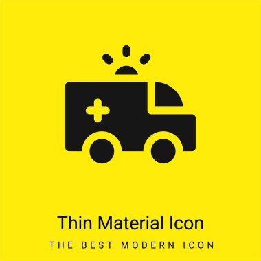 Ambulans en düşük düzeyde parlak sarı malzeme simgesi