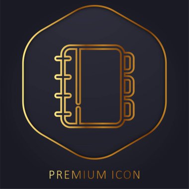 Randevu Defteri Altın Satır prim logosu veya simgesi