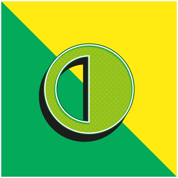 Adjust Green and yellow modern 3d vector icon logo