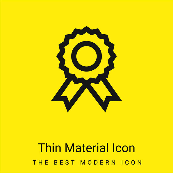 Badge minimal bright yellow material icon