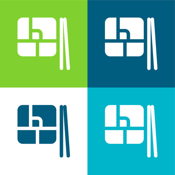 Bento Flat четыре цвета минимальный набор значков