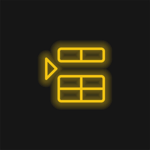Above yellow glowing neon icon
