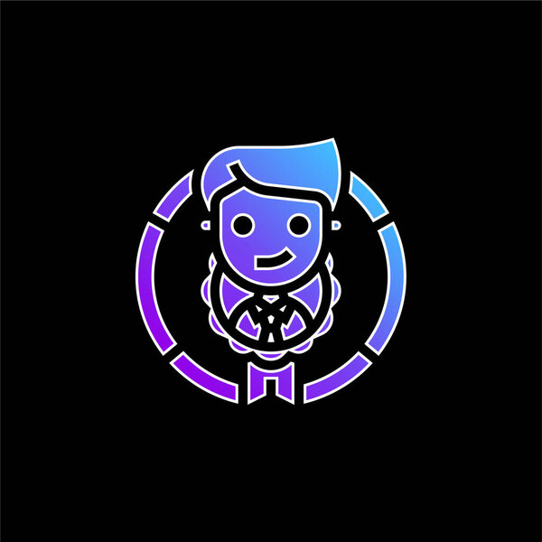 Значок оценочного синего градиента