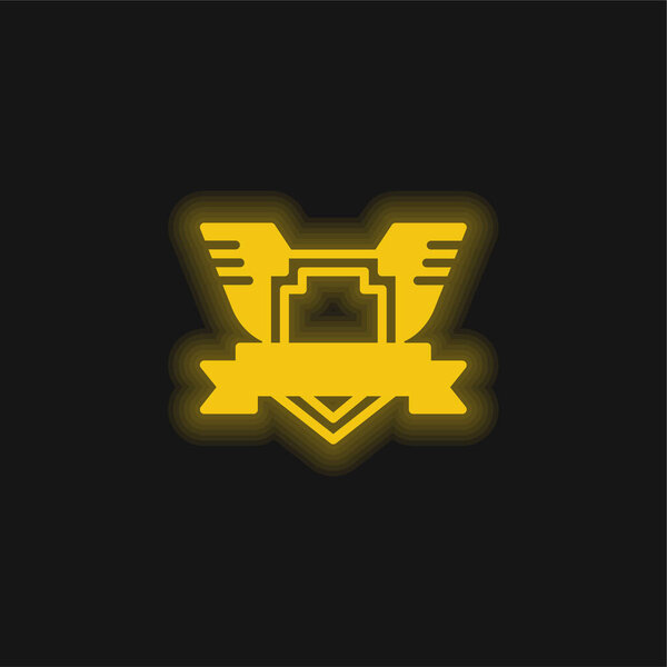 Желтый светящийся значок