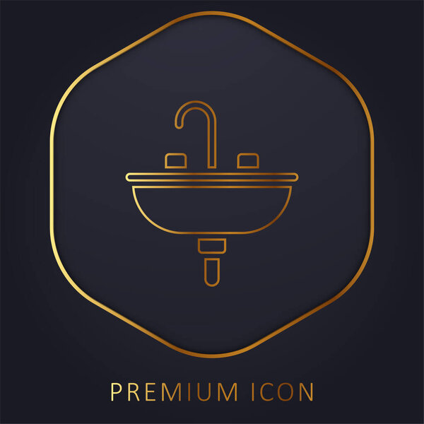 Basin golden line premium logo or icon