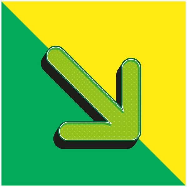 Стрелки Зеленый и желтый современный 3d векторный логотип