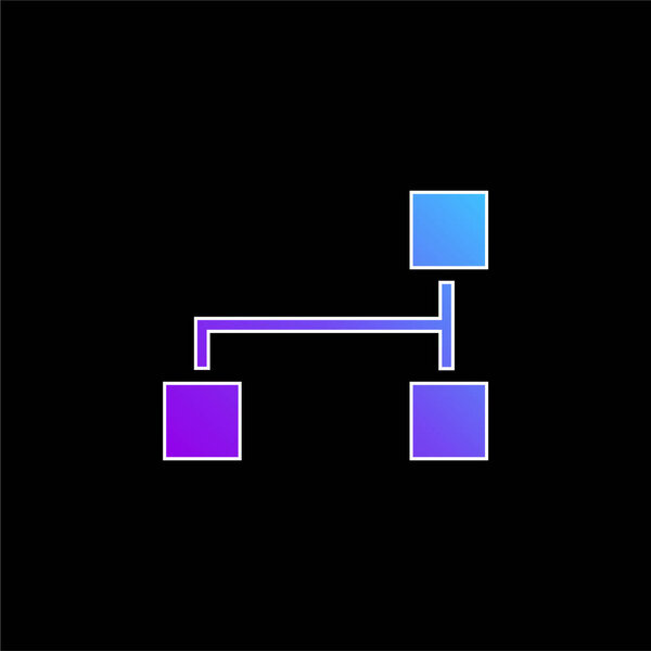 Block Scheme Of Three Black Squares blue gradient vector icon