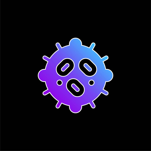 Bacteria blue gradient vector icon