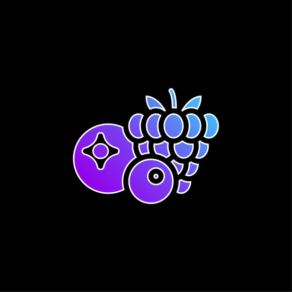 Berries blue gradient vector icon