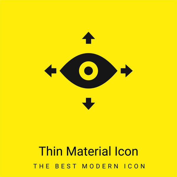 360 View minimal bright yellow material icon