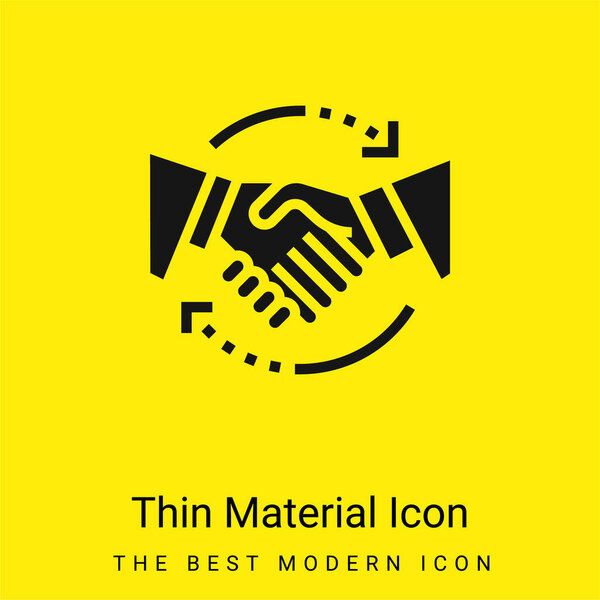 Agreement minimal bright yellow material icon