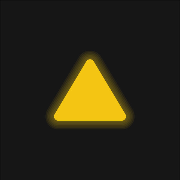 Желтый светящийся неоновый значок