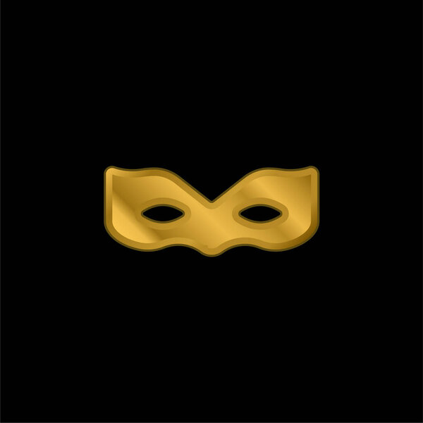 Anonymous gold plated metalic icon or logo vector