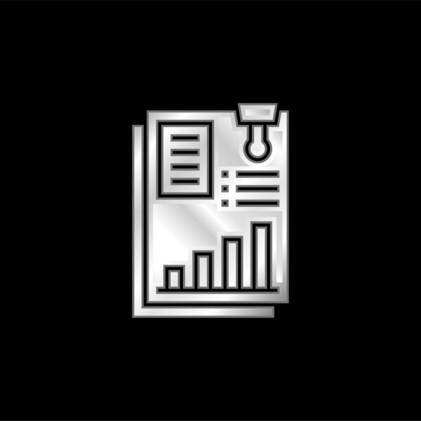 Серебряный металлический значок годового отчета