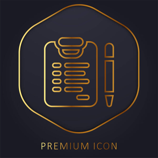 Утверждение логотипа или иконки золотой линии