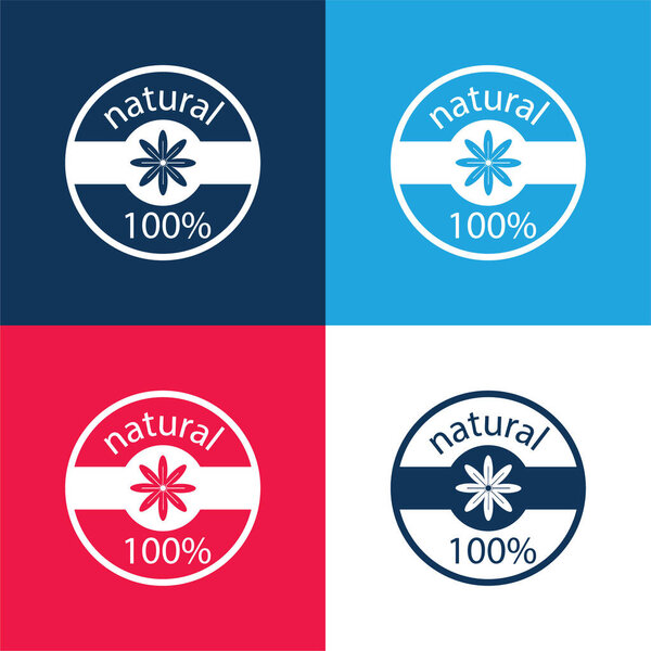 100% натуральные значки синий и красный четыре цвета минимальный набор значков