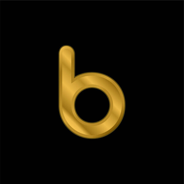 Bebo Logo gold plated metalic icon or logo vector