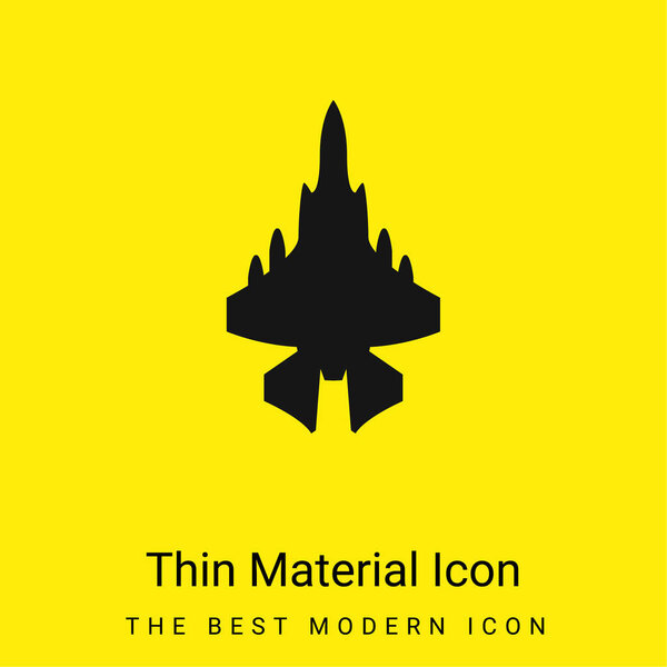 Иконка армейского самолета из ярко-желтого материала