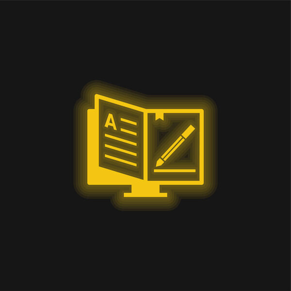 Желтая сияющая икона