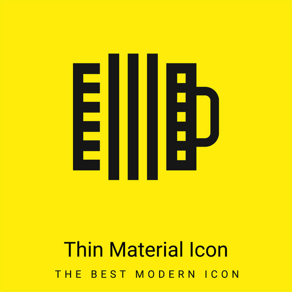 Accordion minimal bright yellow material icon