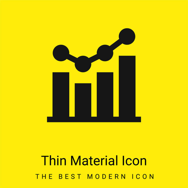 Аналитика минимальный ярко-желтый значок материала