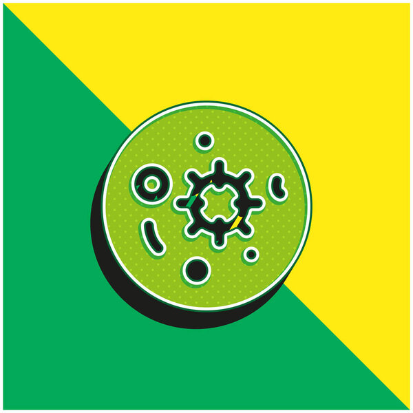 Blood Test Green and yellow modern 3d vector icon logo