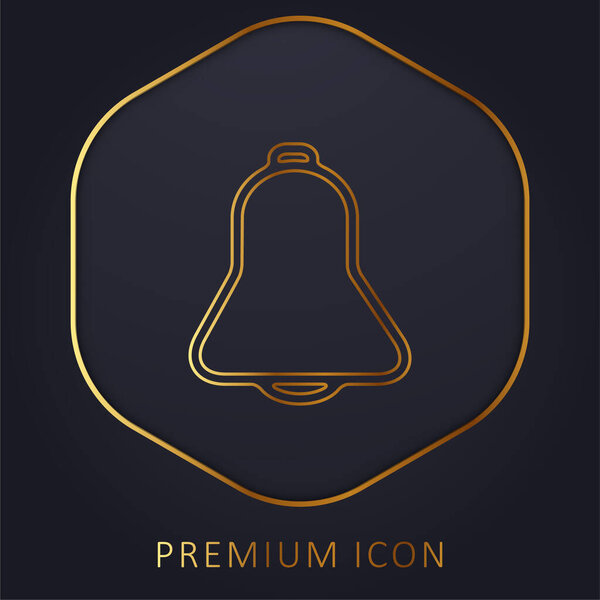 Интерфейс Bell Outline: золотой логотип или значок премиум-класса
