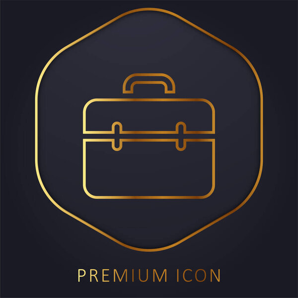 Короткий золотой линии премиум логотип или значок