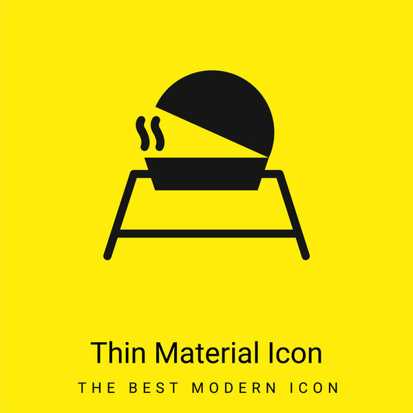 Barbecue minimal bright yellow material icon
