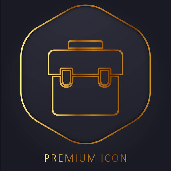 Сумка золотой линии премиум логотип или значок