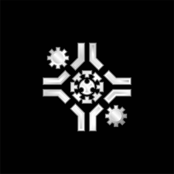 Покрытый серебром антитело икона