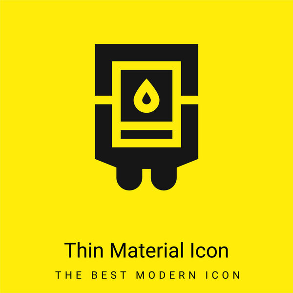 Blood Bag minimal bright yellow material icon