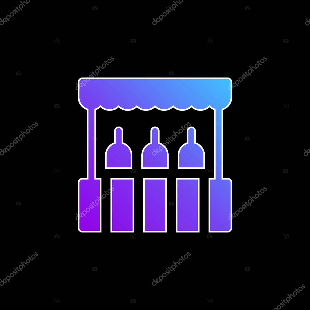 Booth blue gradient vector icon