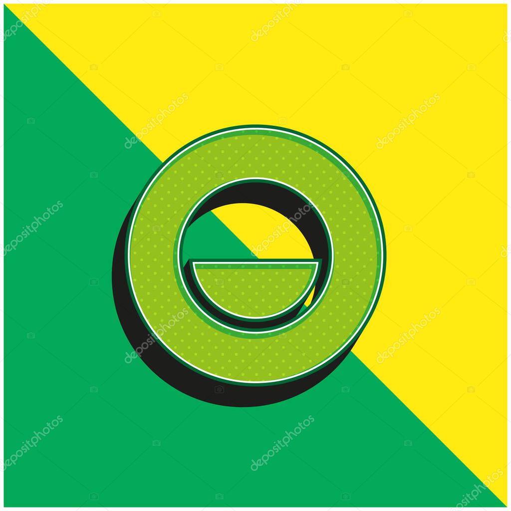 Black And White Green and yellow modern 3d vector icon logo