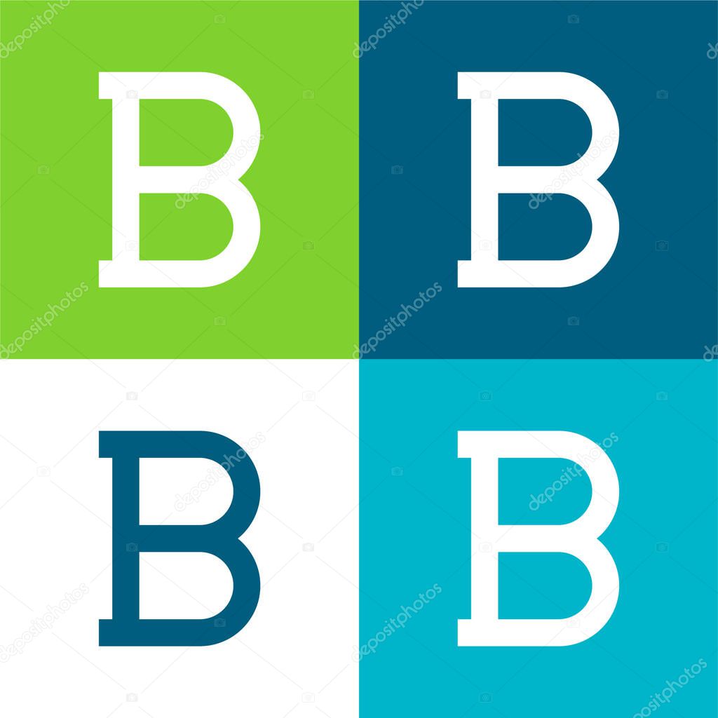 Bold Flat four color minimal icon set