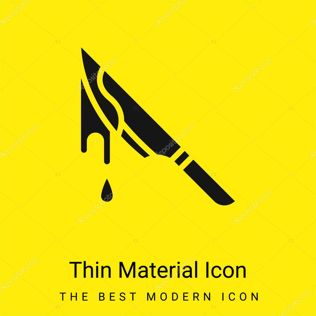 Bloody minimal bright yellow material icon