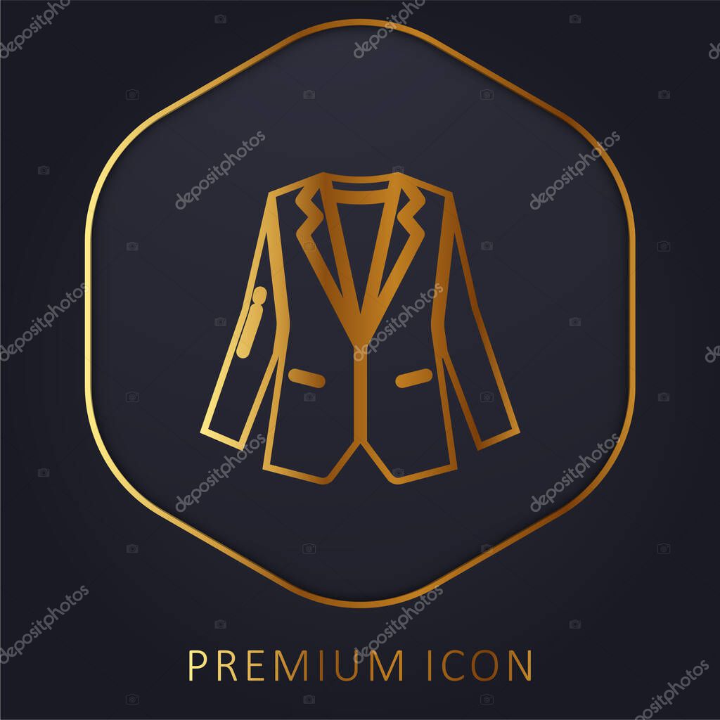 Blazer golden line premium logo or icon