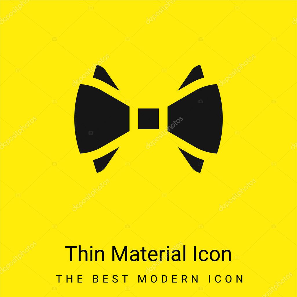 Bow Tie minimal bright yellow material icon