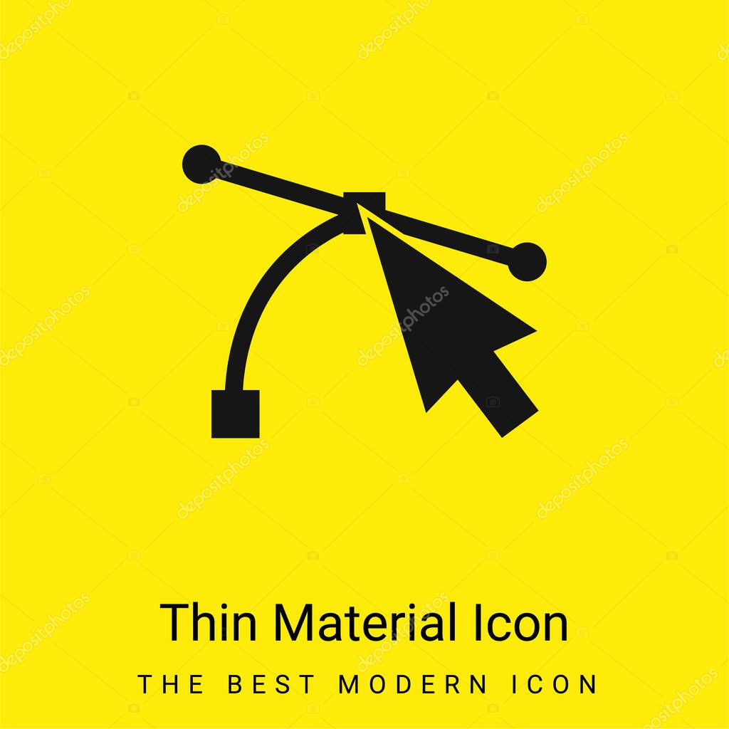 Arrow Pointing At Connector Lines minimal bright yellow material icon