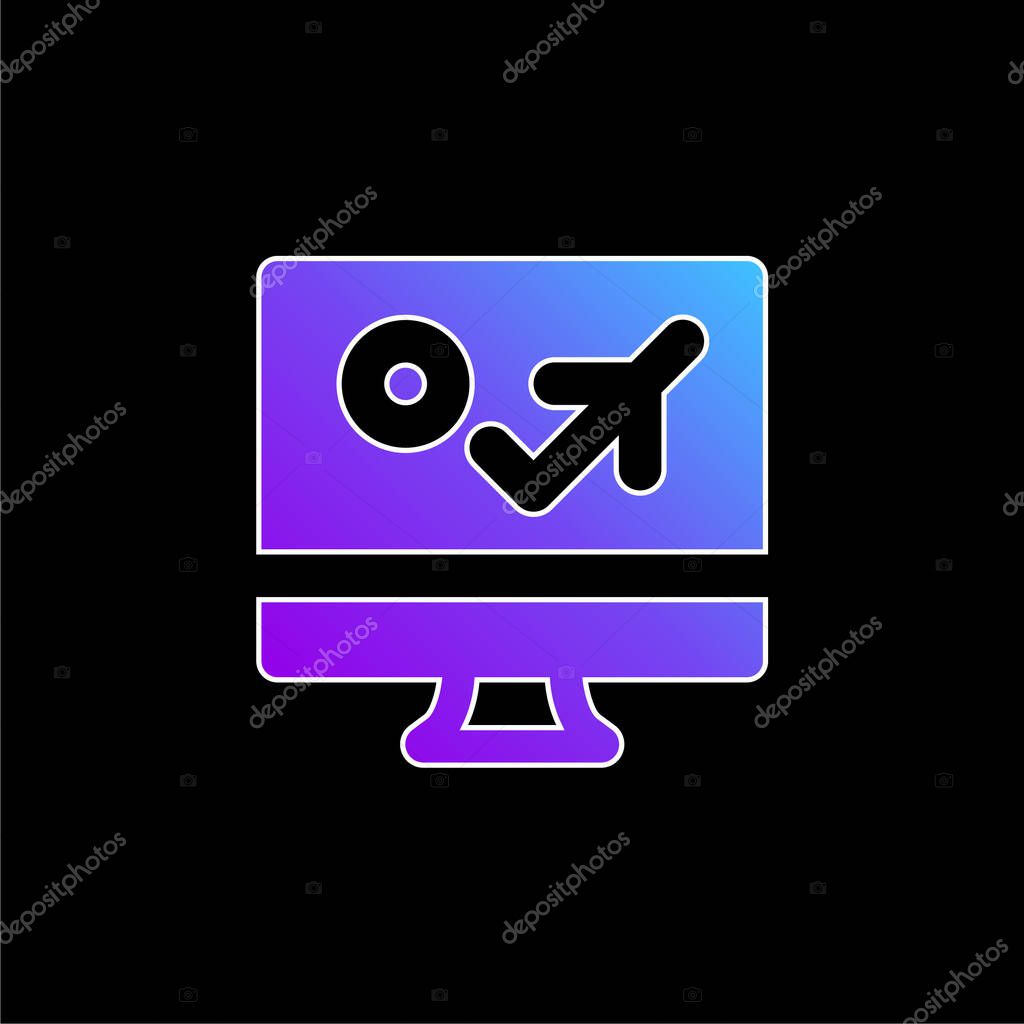 Booking blue gradient vector icon