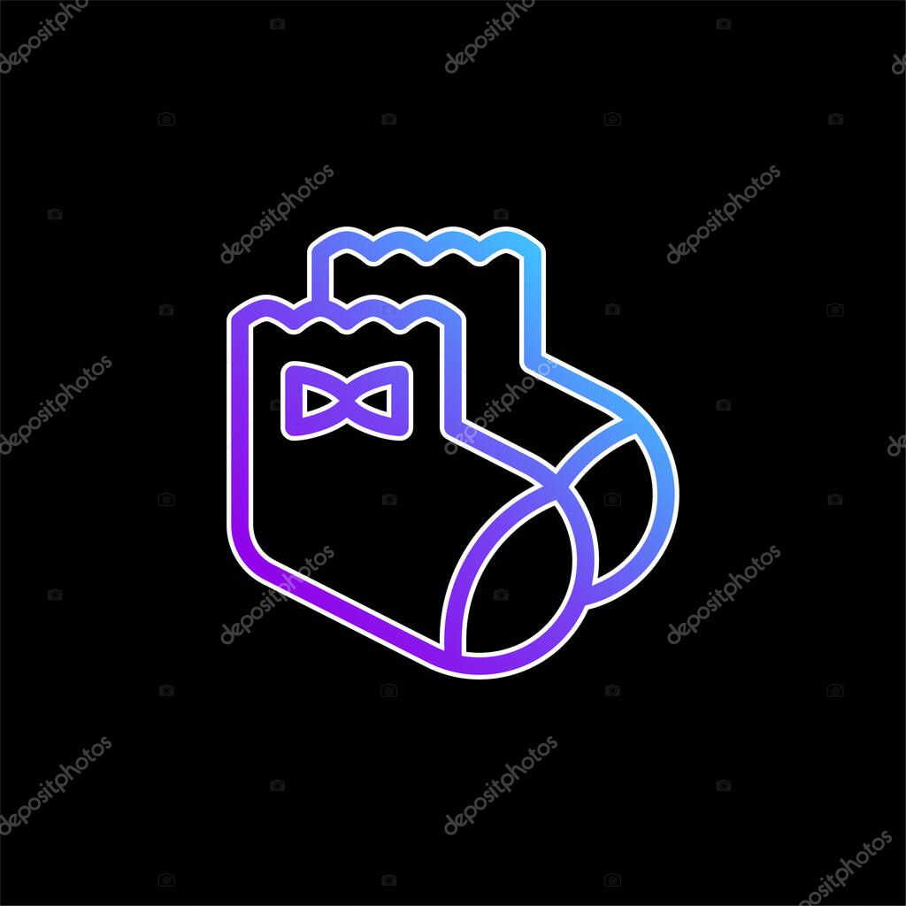 Baby Socks blue gradient vector icon