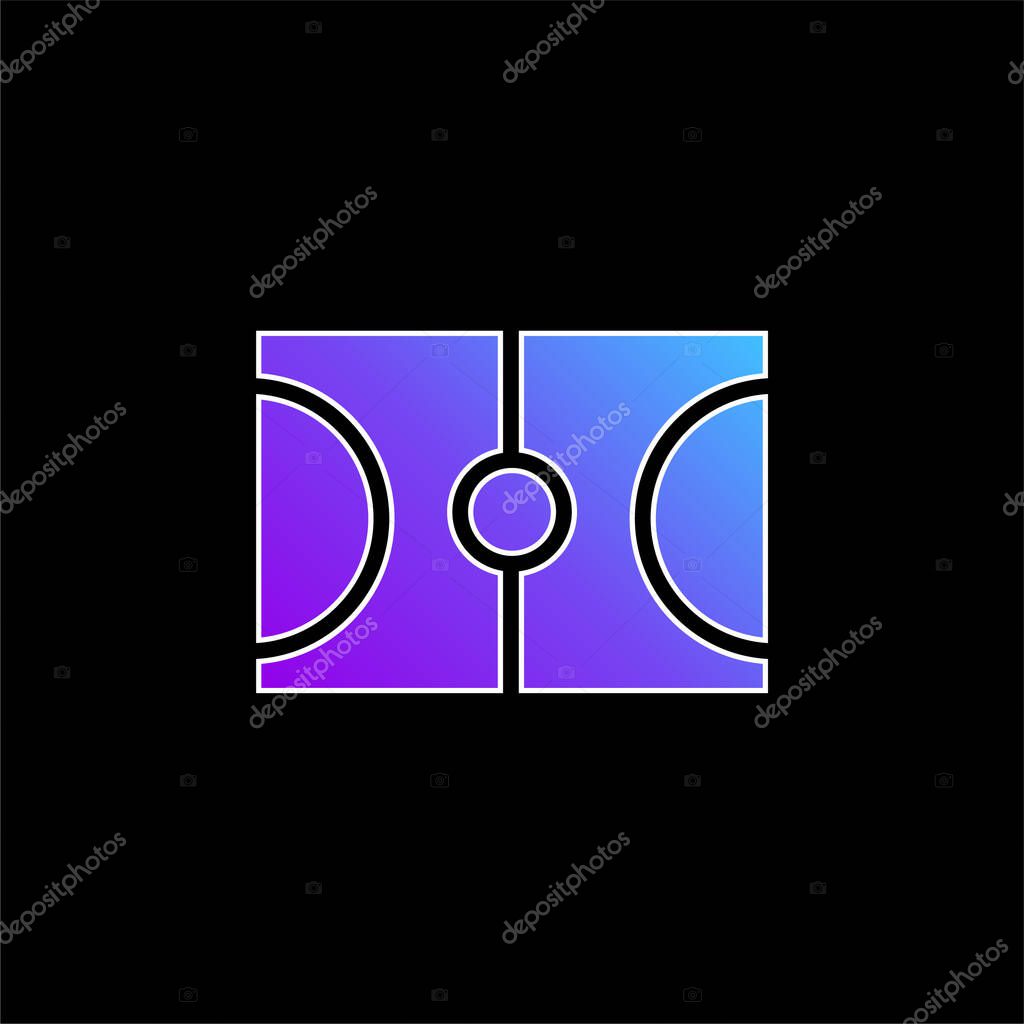 Basketball blue gradient vector icon