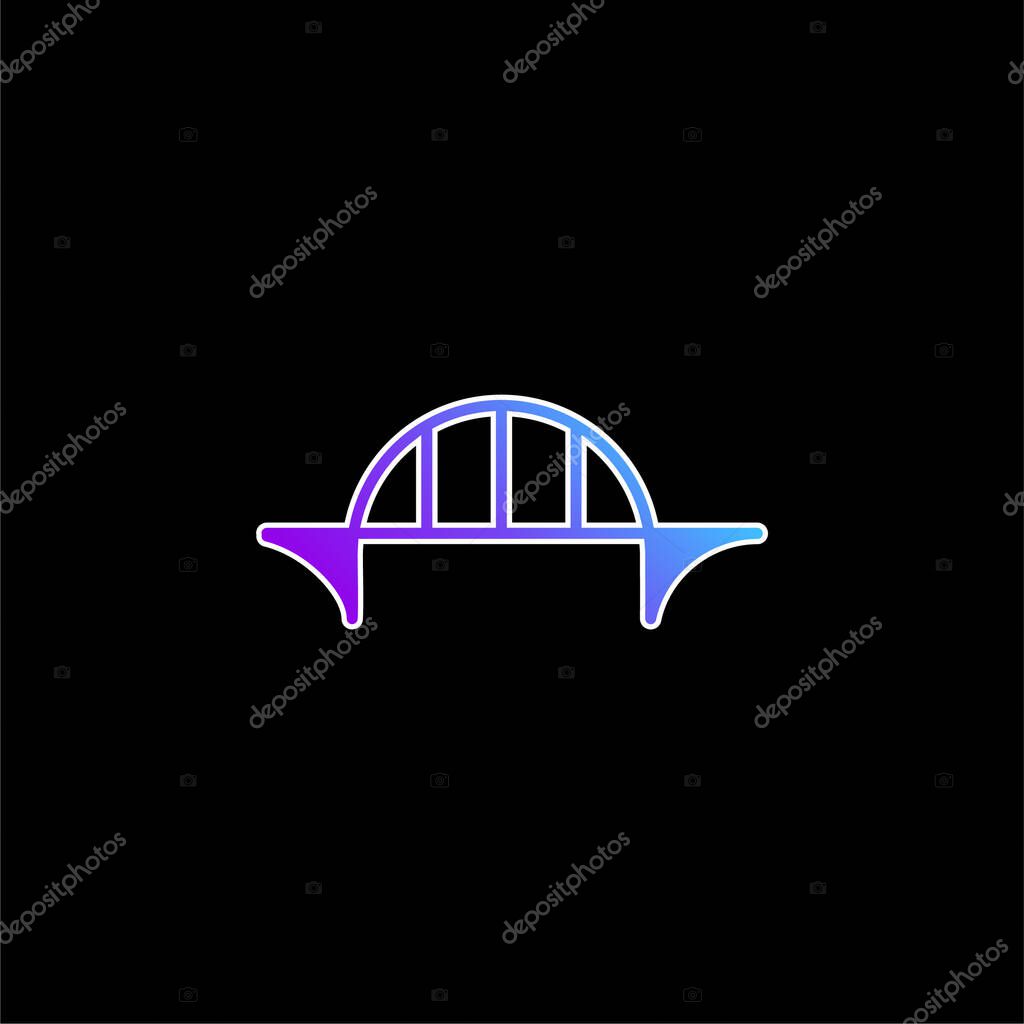 Bridge blue gradient vector icon