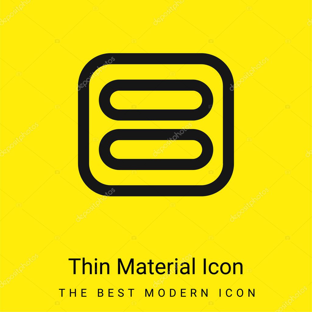Activated minimal bright yellow material icon