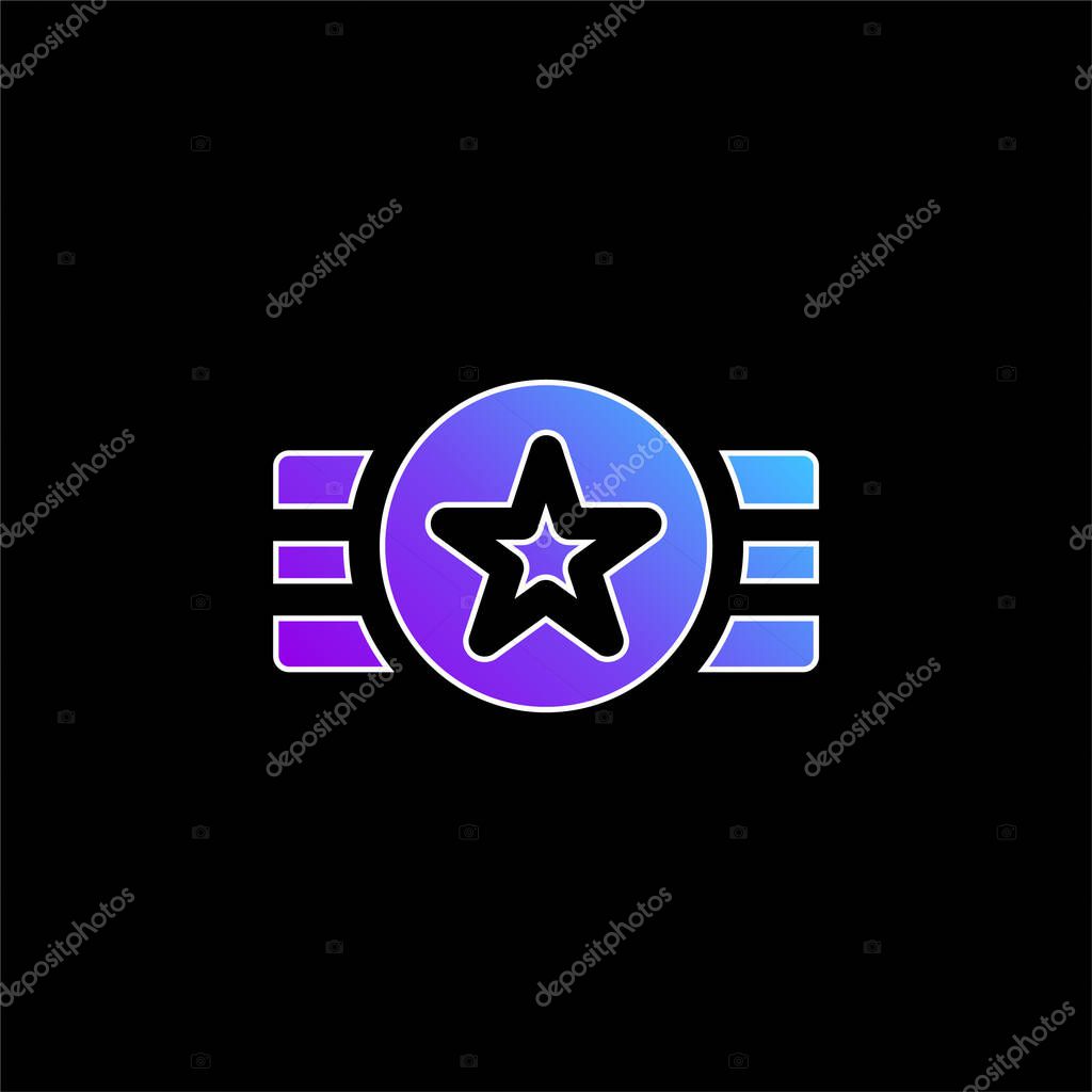 Badge blue gradient vector icon